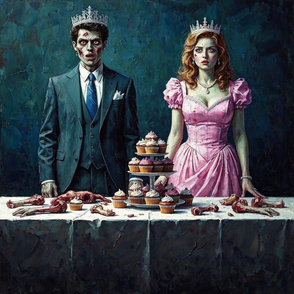 Zombie Prom Royalty in 1980s Style