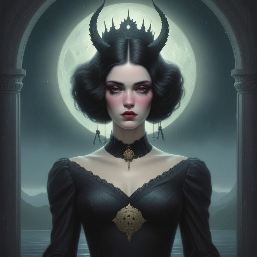 Grimdark Character Portrait in Dark Fantasy Style