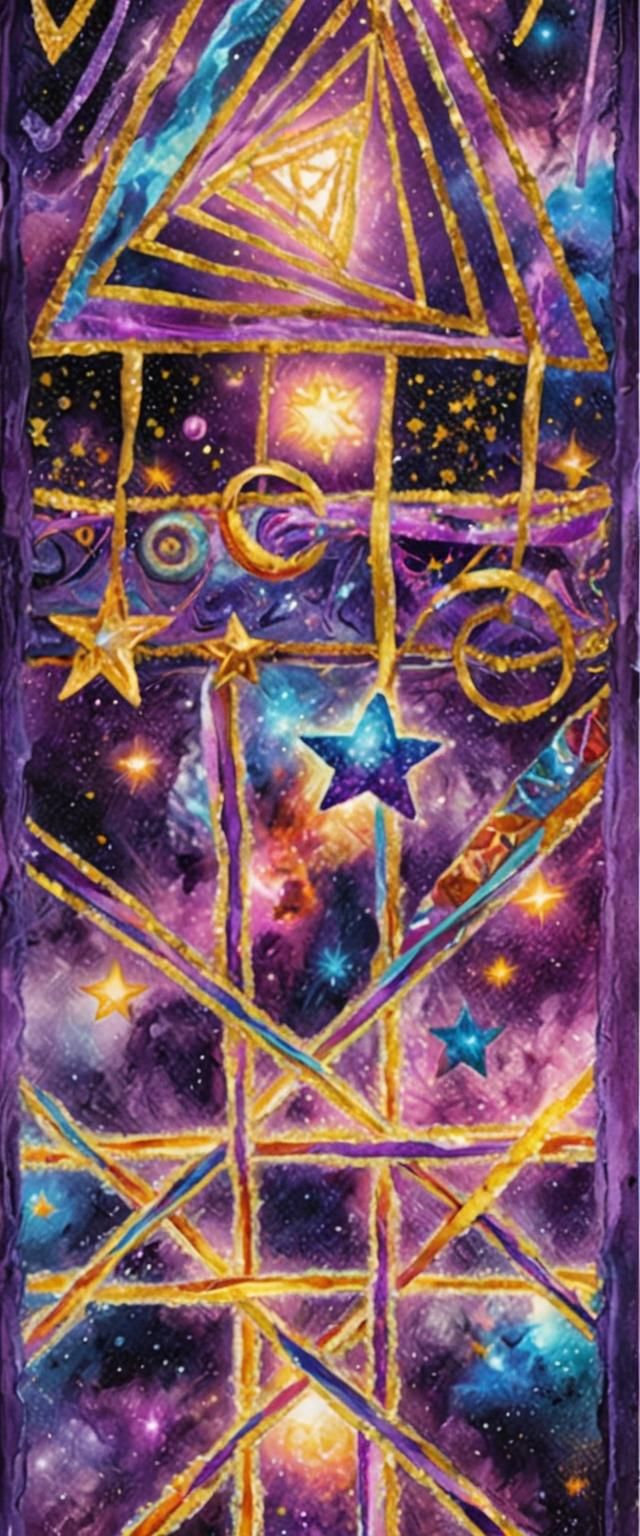 Cosmic Star Made of Ribbons and Planets