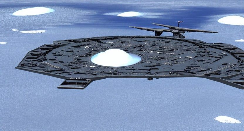 Landed in the snow