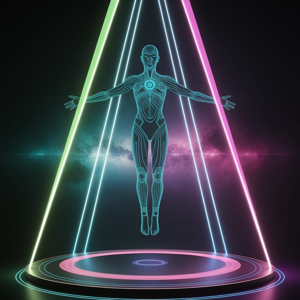Holographic Figure in Cosmic Light Display