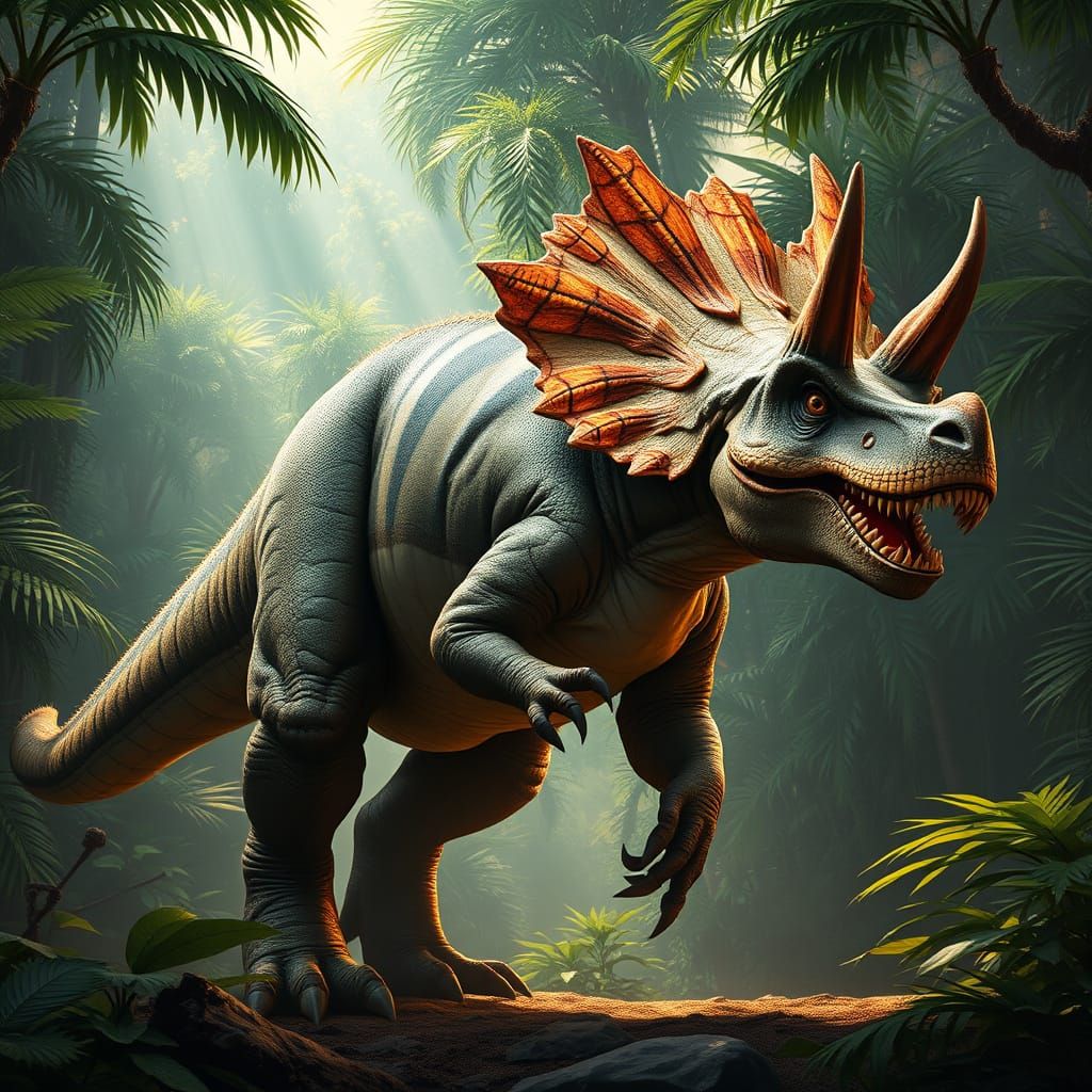 Hybrid Dinosaur King in Prehistoric Jungle
