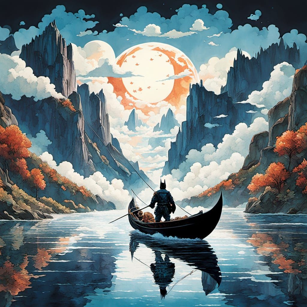 Surreal Bohemian Batman Tapestry Poster