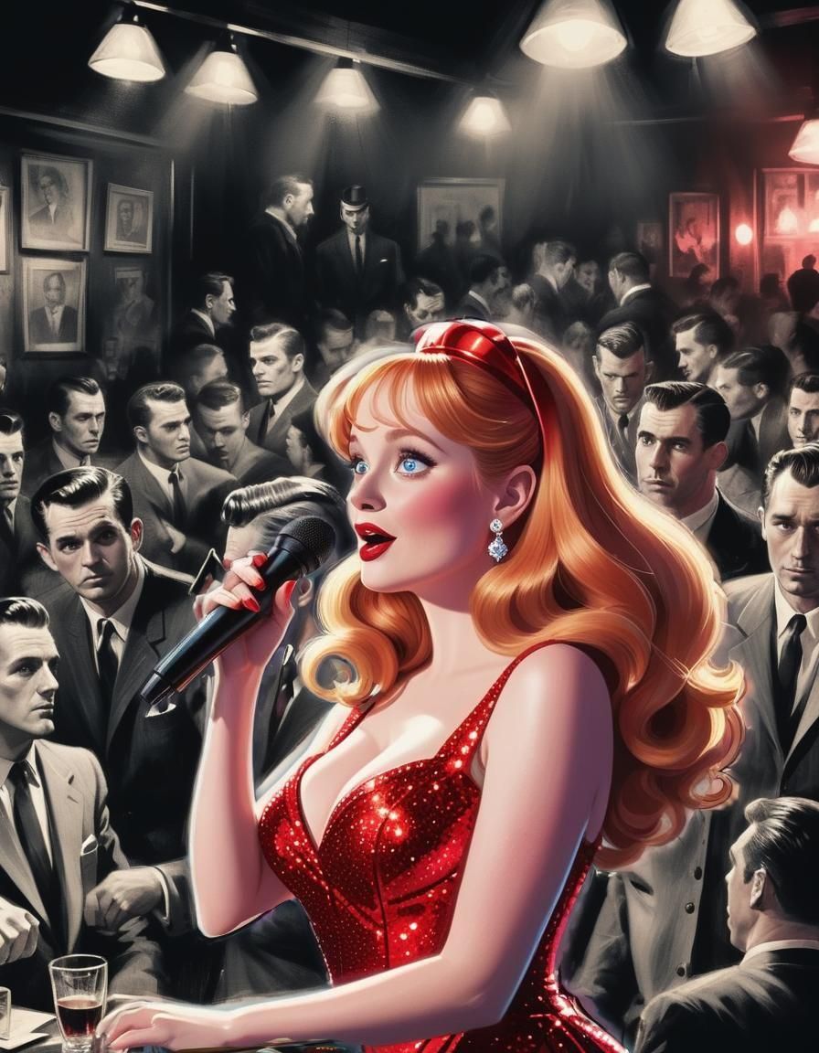 Melissa Rauch as Jessica Rabbit in Surreal Photo