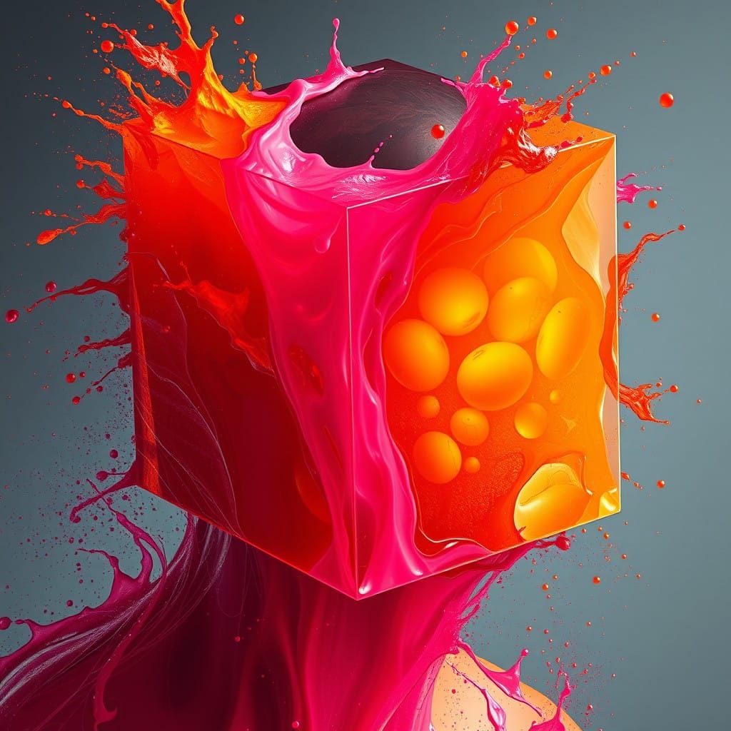 Surreal Mandarin Dreamscapes in Vibrant Pink and Orange