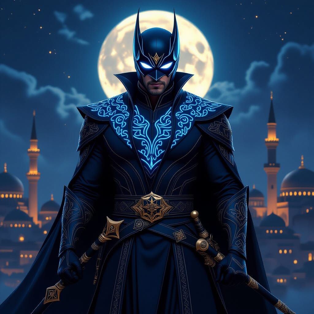 Nightwing as Ottoman Shadow Prince in Cinematic Style