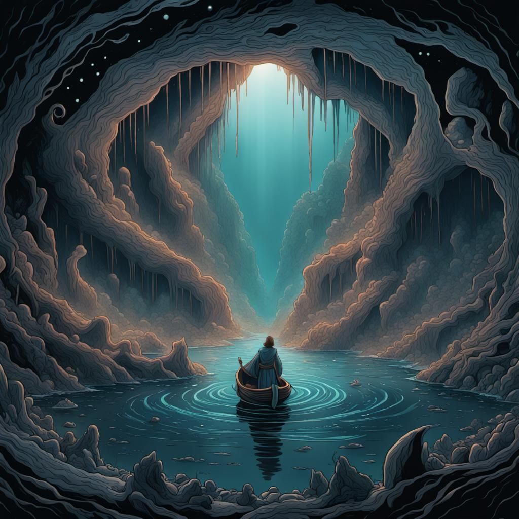 Stylized Abyss in Digital Comic Art