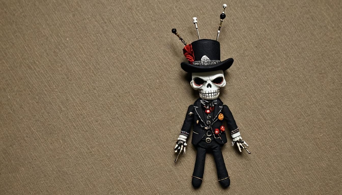 Baron Samedi Voodoo Doll in Dark Fantasy Art
