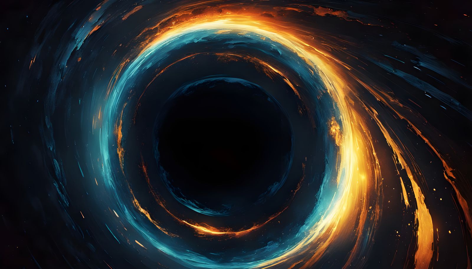 Breathtaking Black Hole in Neo-Impressionist Style