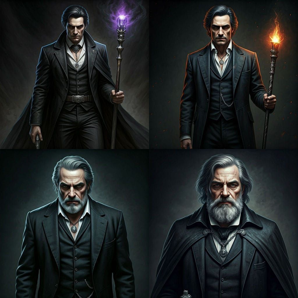 Elegant Man with Dark Charm and Mysterious Aura