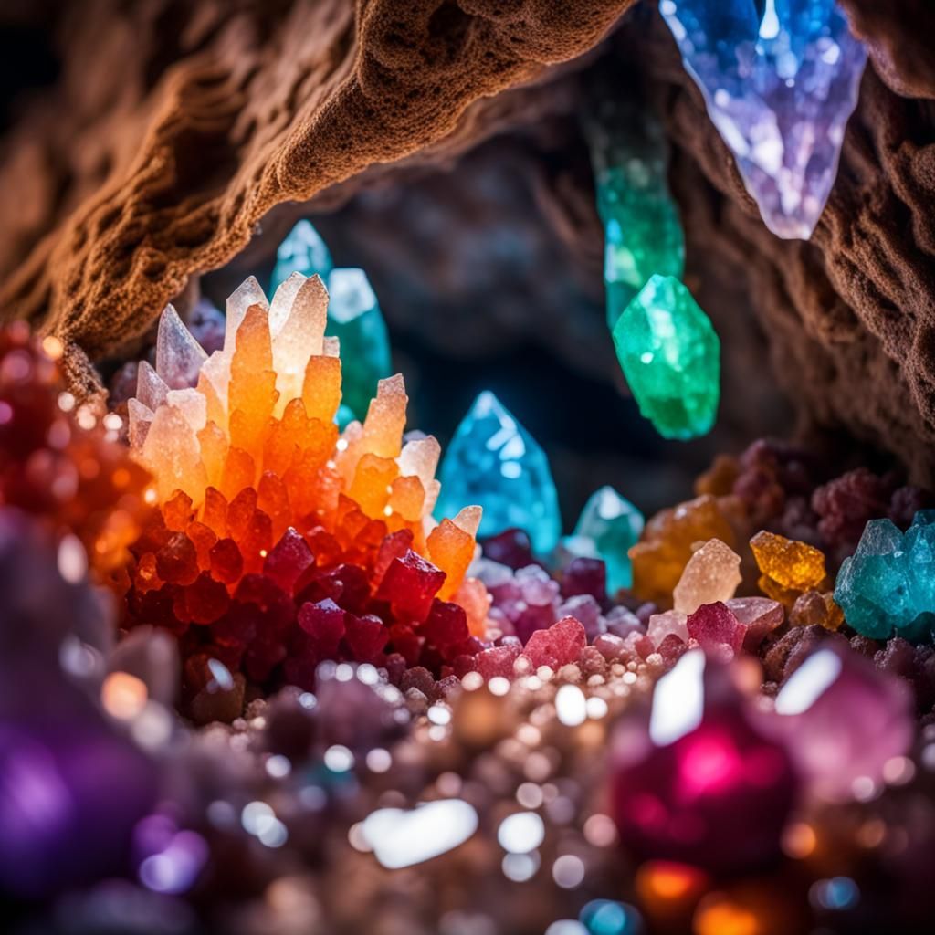 Spectacular Crystal Cave with Vibrant Colors