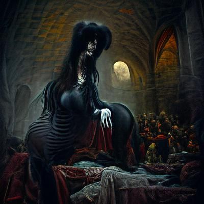Elvira Mistress of the Dark in Horror Style