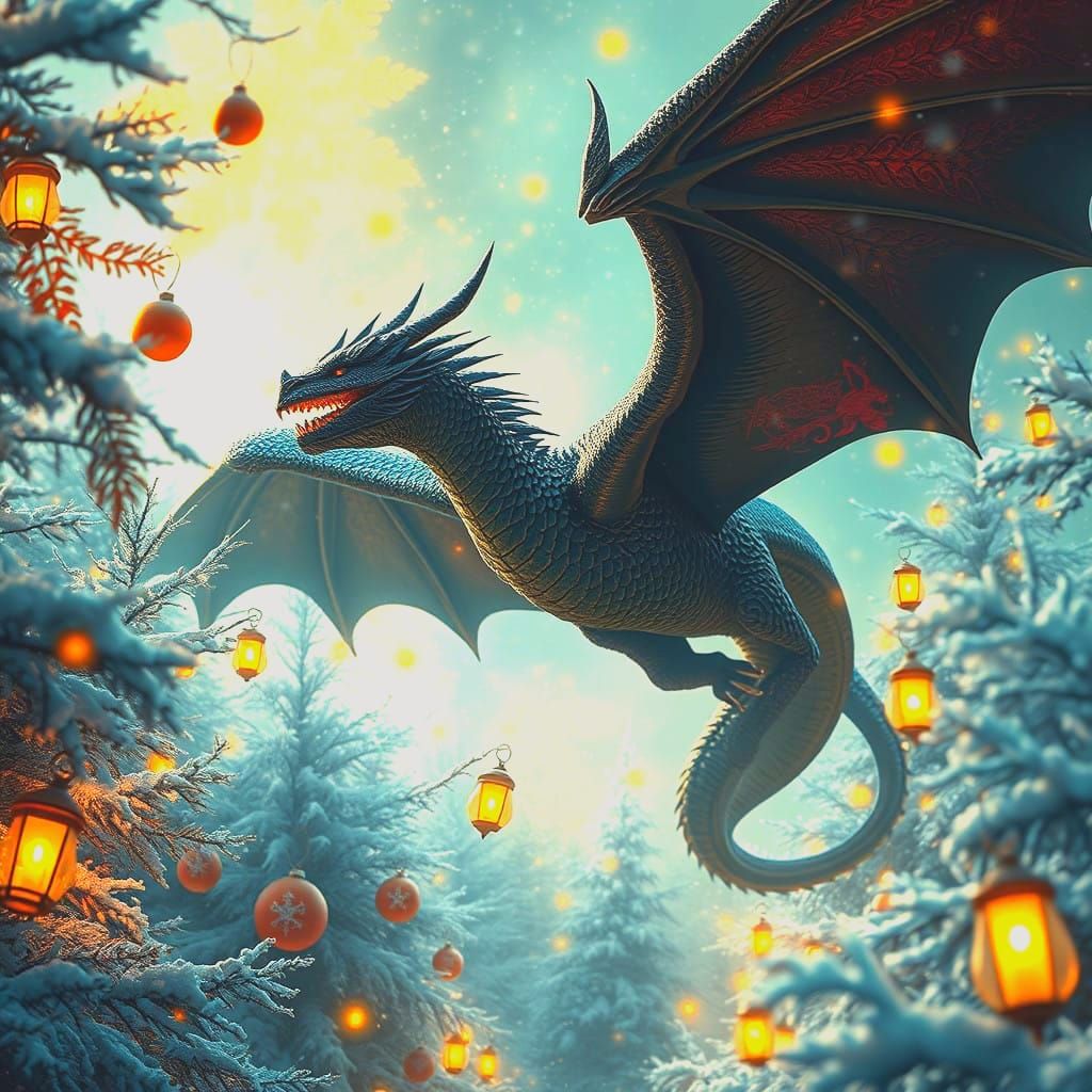 Surreal Winter Fantasy Reveals Xmas Drogon in Hyper-Realisti...