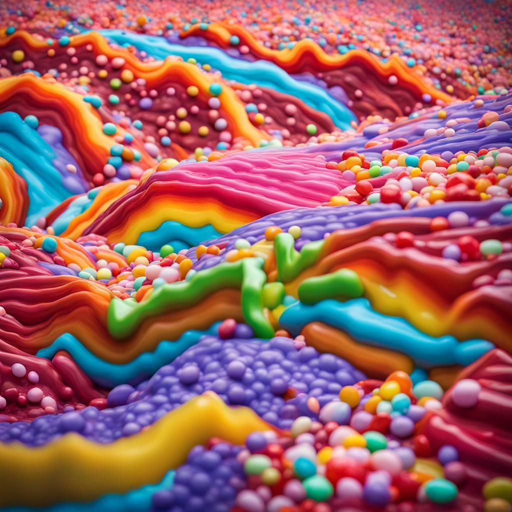 Whimsical Candy World Inspired by Impressionism