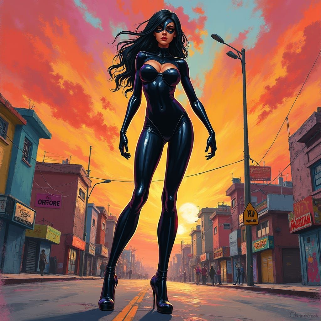 Elastigirl Rules Pansistan in Graffiti Splash Art Style