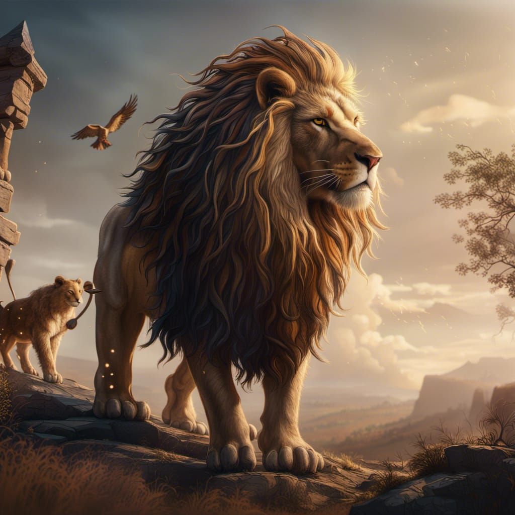 Lion, Lamb, Spirit: Detailed Matte Painting