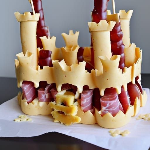 Cheese and Charcuterie Castle in Imaginary World