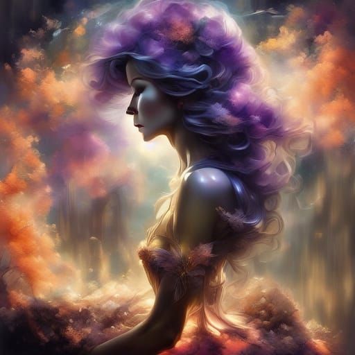 A woman stands alone on a timeless journey