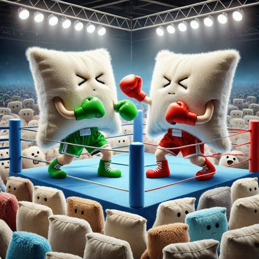 Pillows Duke it Out in a Colorful Boxing Match