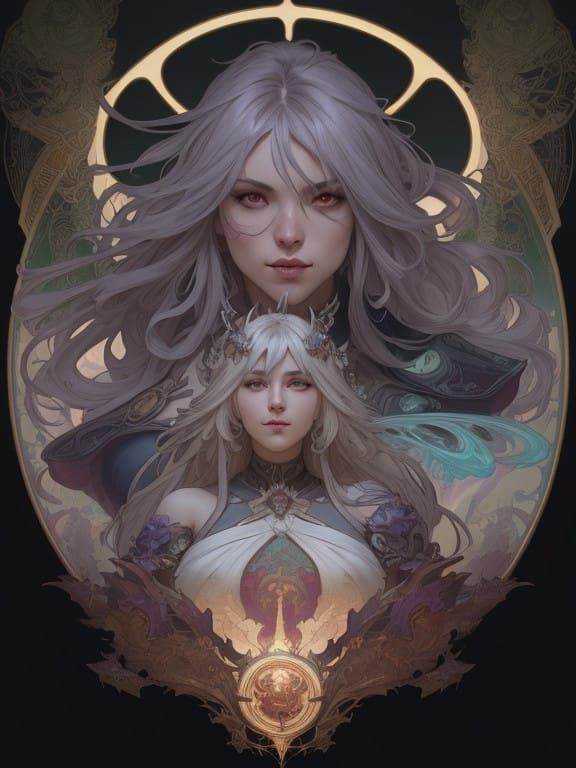 Ethereal Portraits of Vi and Jynx in Arcane Style
