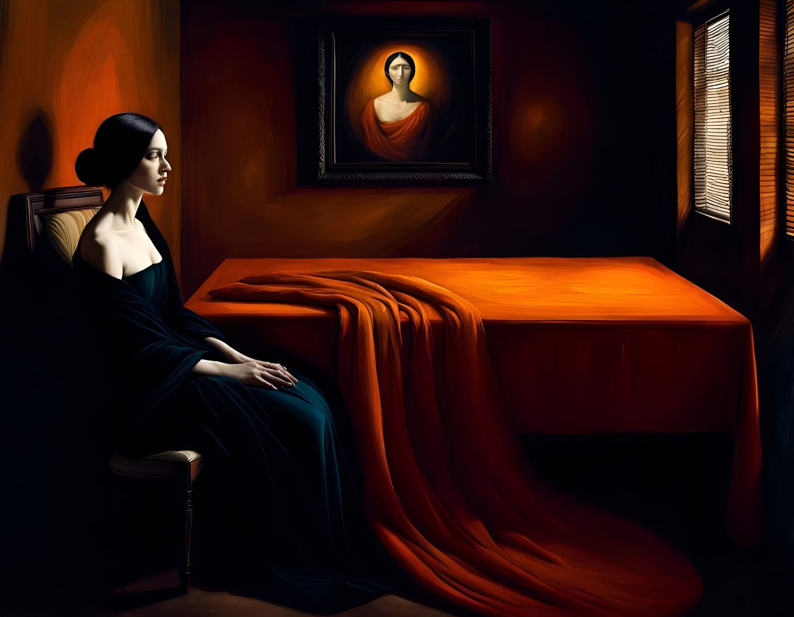 Academic Nun in Dramatic Byzantine Lighting