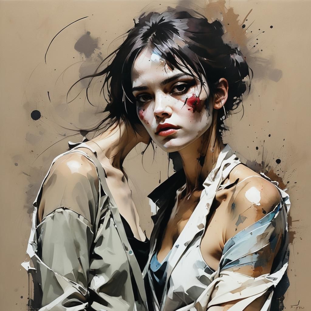 Florian Nicolle and Romulo Royo style painting art, like a b...
