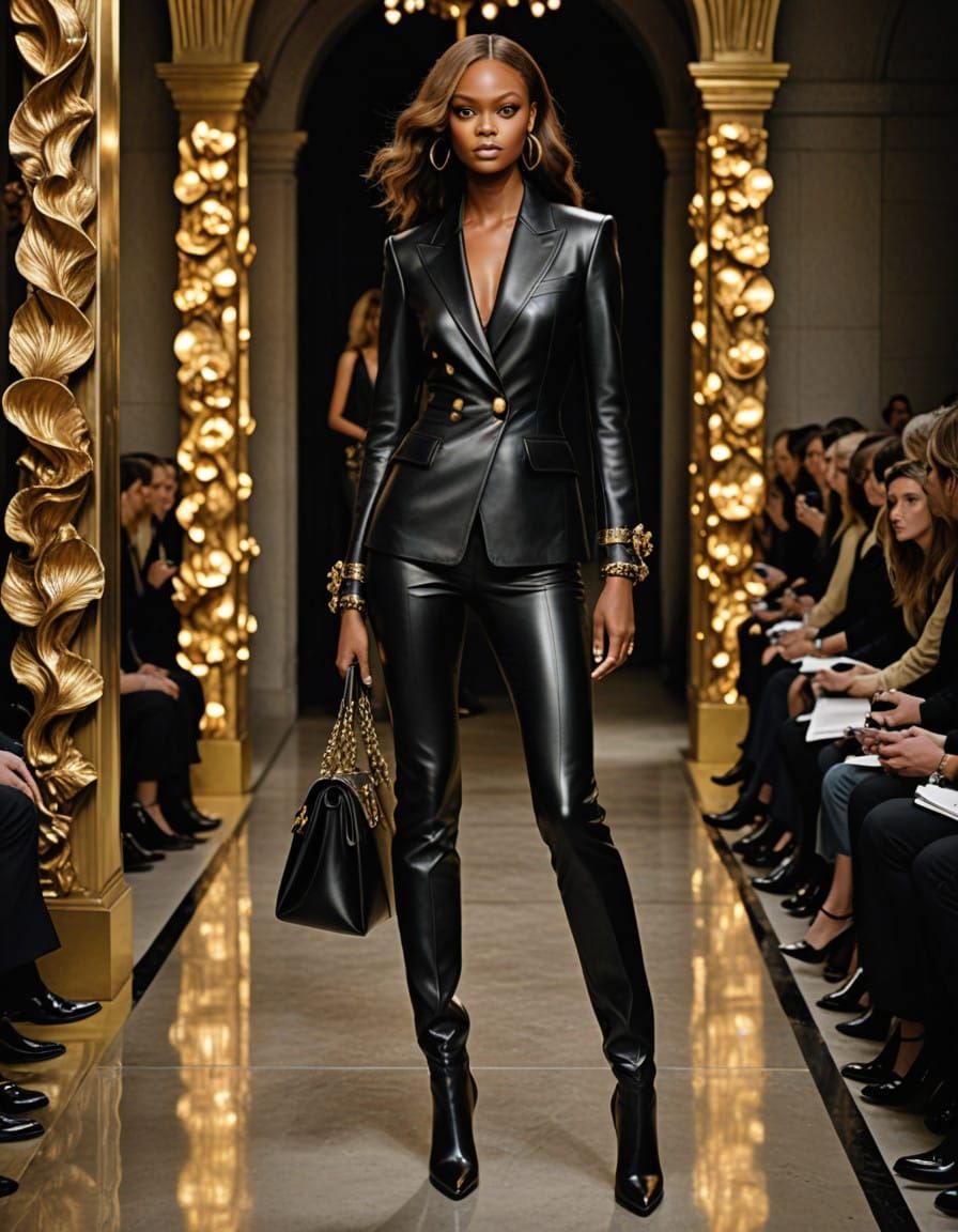 Glamorous Ebony Supermodel in Haute Couture