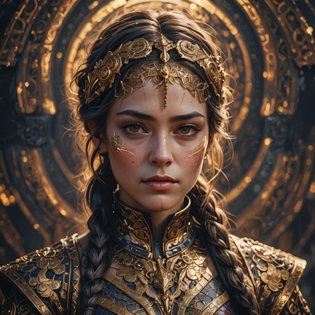 Detailed Portrait in Cinematic Oil Painting Style