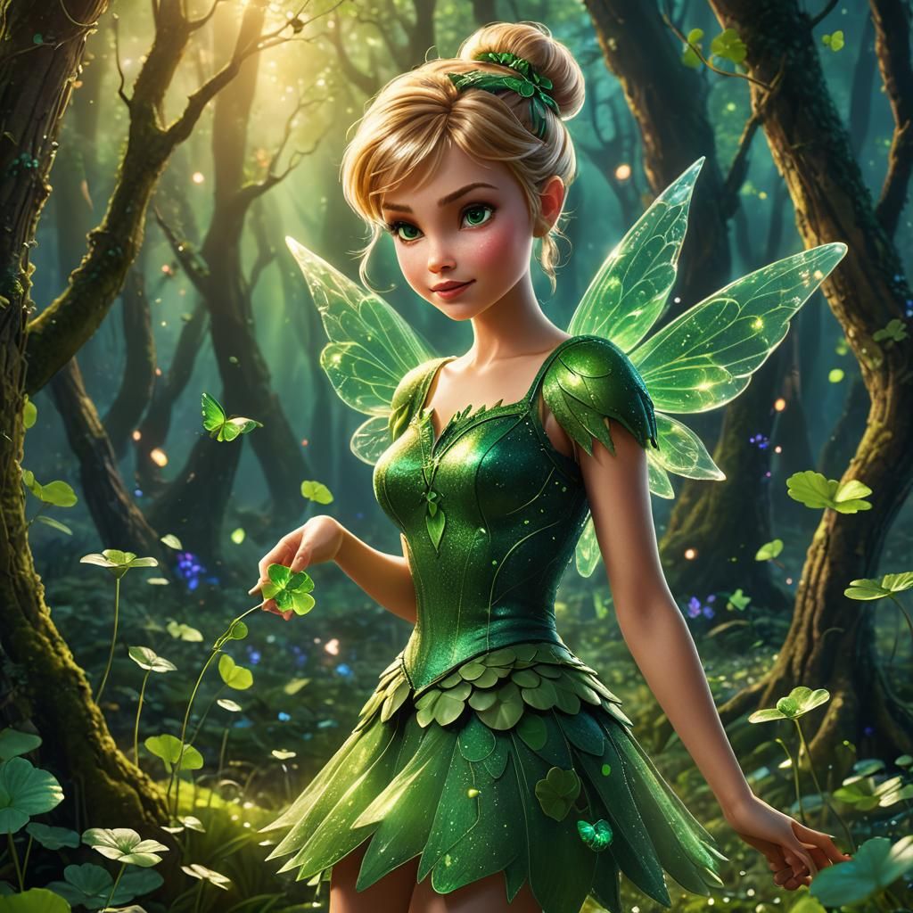 Tinker Bell and the Enchanted Clover: Fantasy Art
