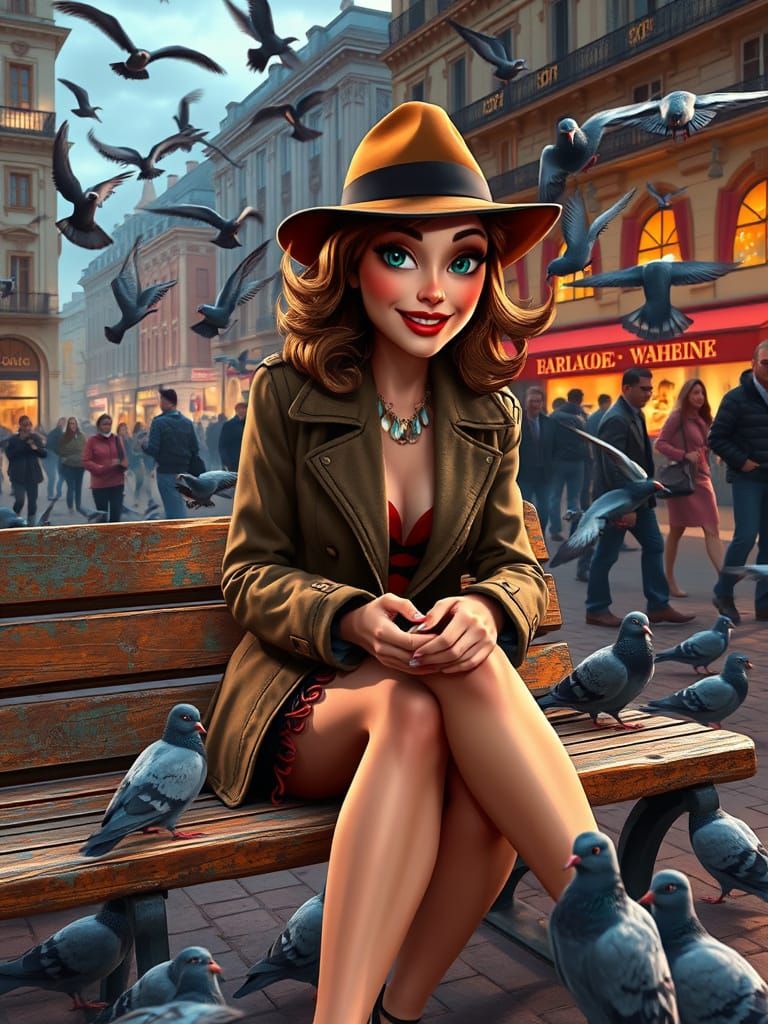 Humorous Pixar Parody of a Pin-Up in Disguise