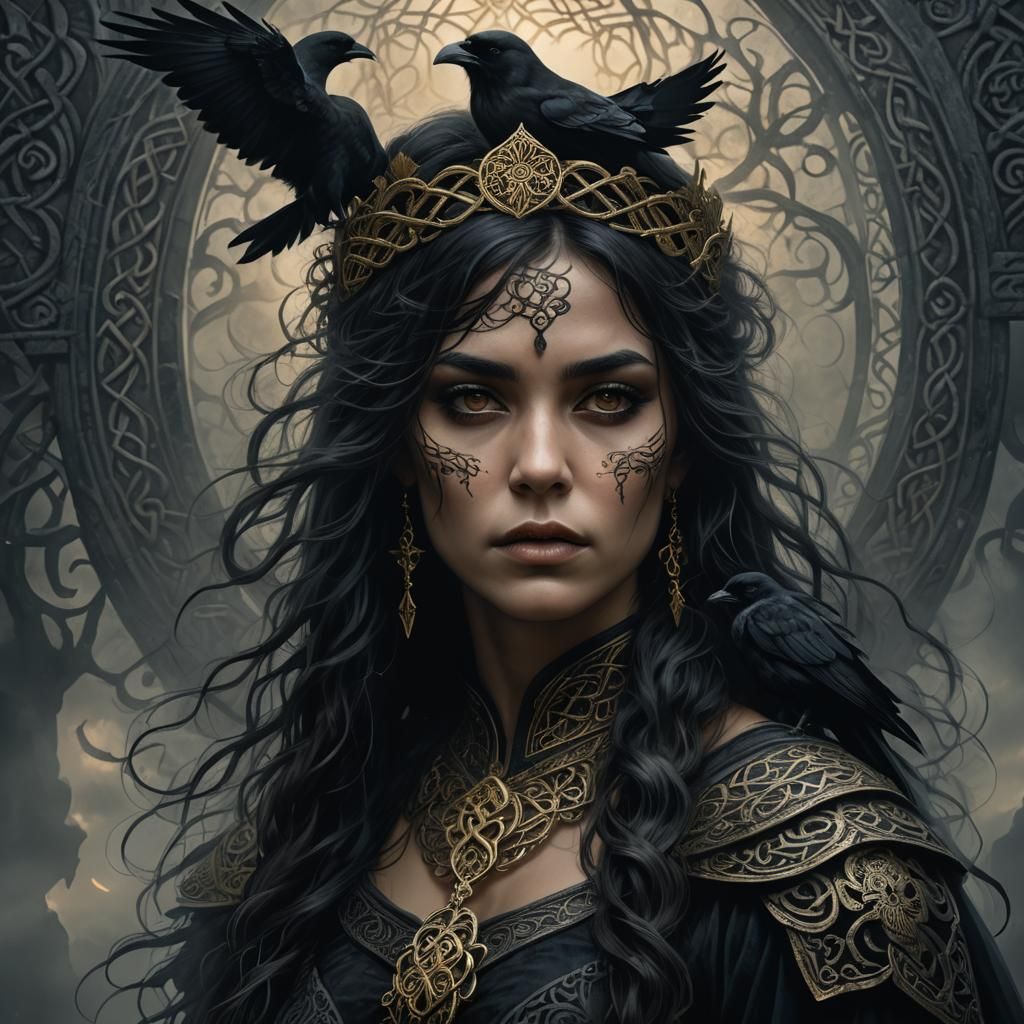 Celtic Goddess of Death in Dark Fantasy Art