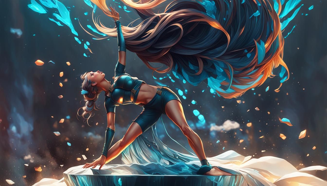 Beautiful Girl Portrait in Hyperdetailed Concept Art