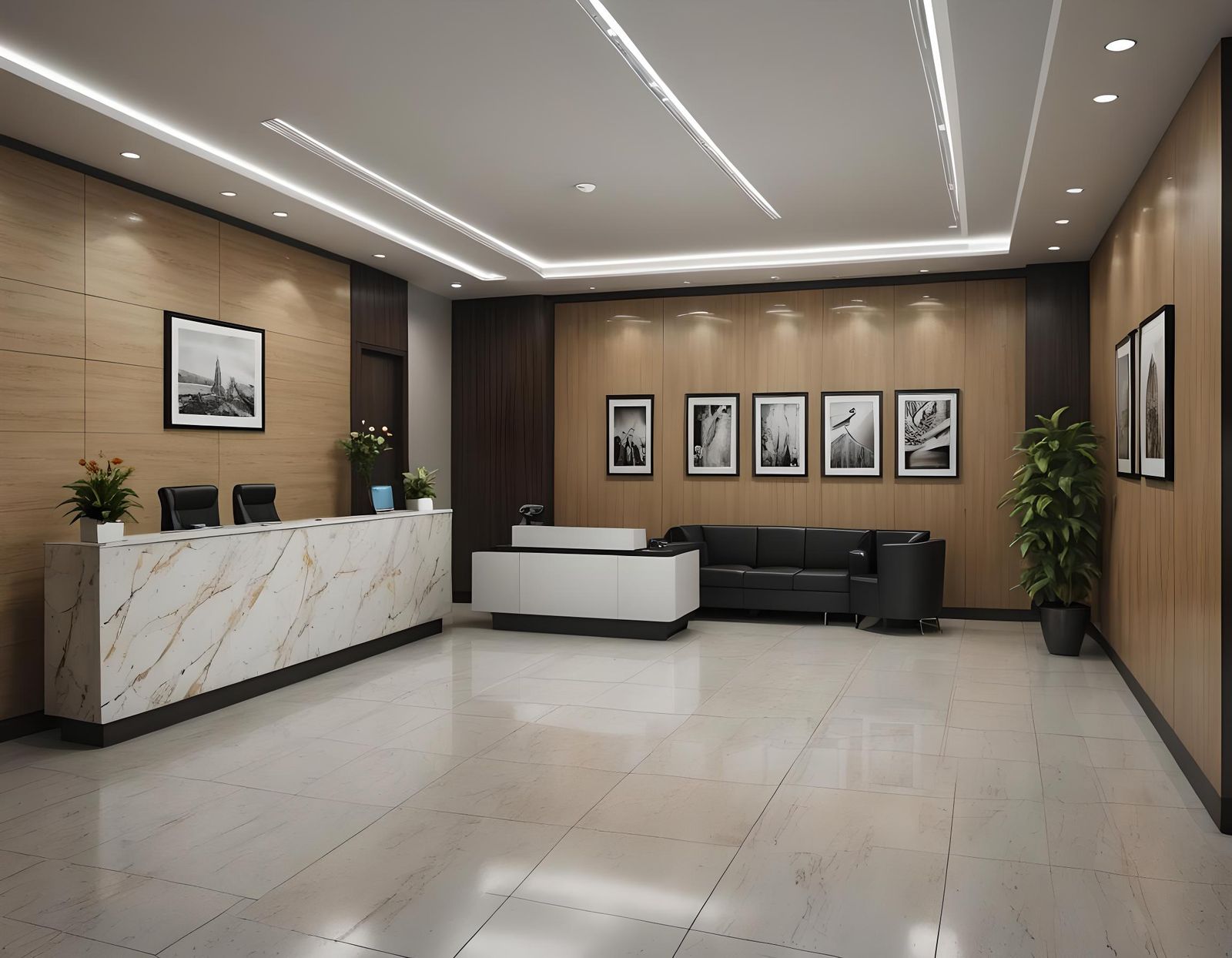 Modern Office Reception Interior Design
