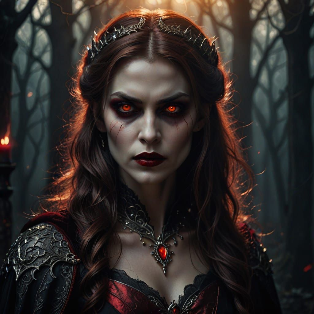 Vampire Goddess Rebecca in Dark Fantasy Art