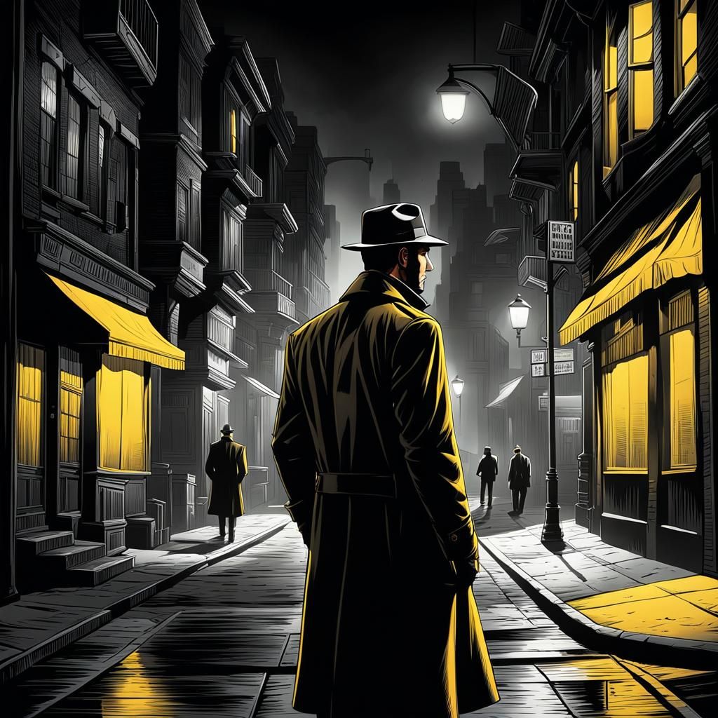 Private Detective in Dark City, Comic Style