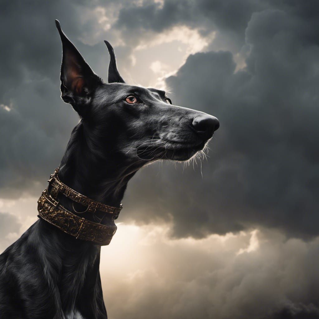 Black Galgo Deity in Divine Light