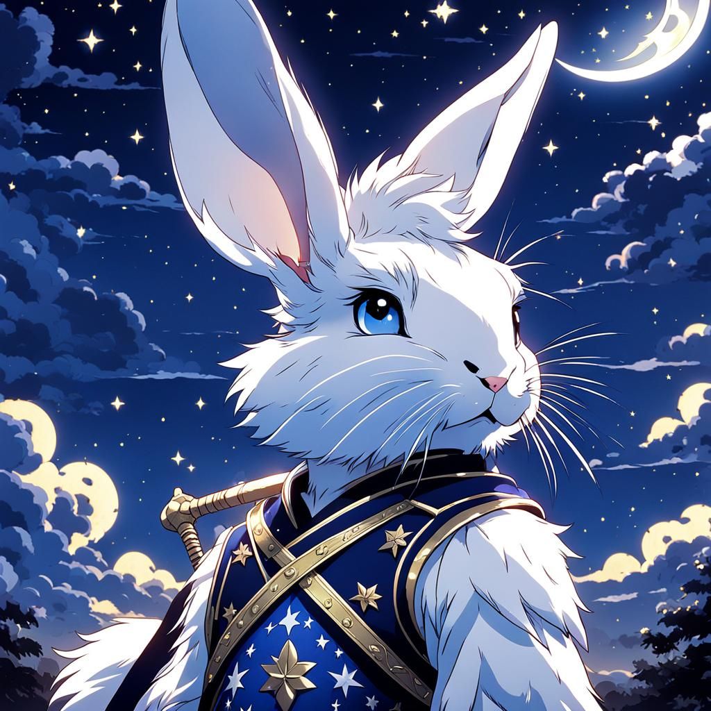 Warrior Rabbit Under Starry Sky, Anime Style