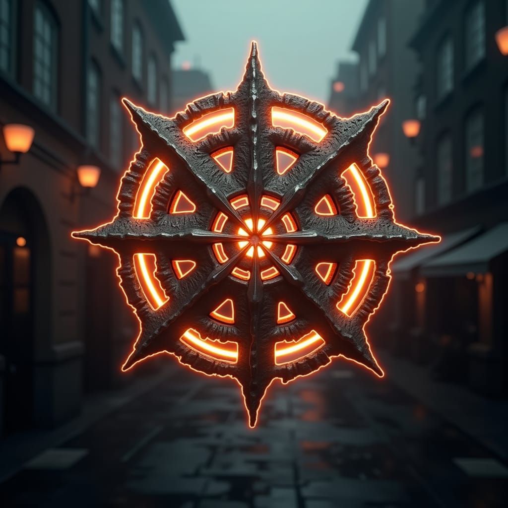 Mystical Cryptomania Logo with Neon Accents