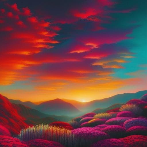 Surreal Jazz Dreamscape with Fluid Gouache Elements