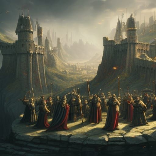 King Arthur and Knights: Detailed Matte Painting