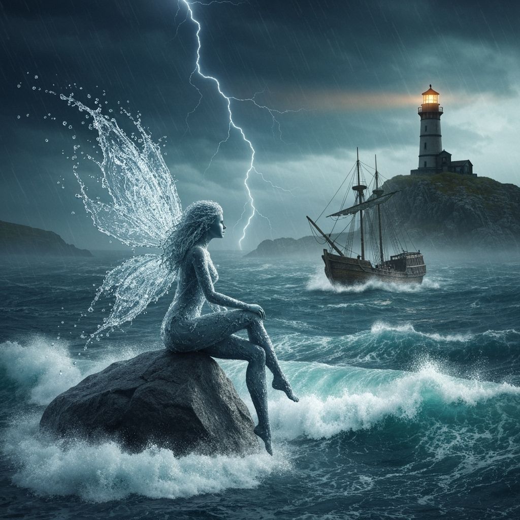 Ocean Fairy Amidst Stormy Seas