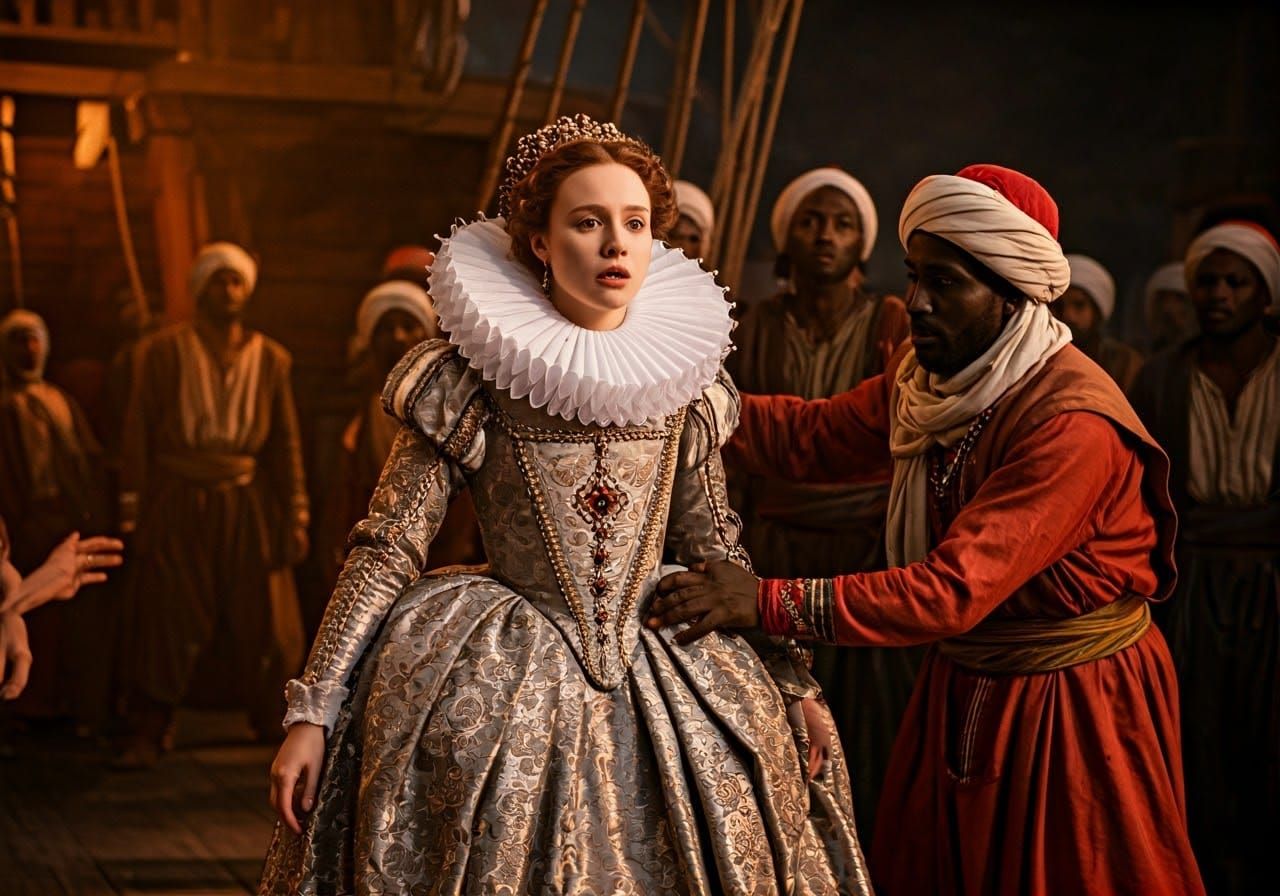 Queen's Terror: Saracen Warrior on Royal Galleon