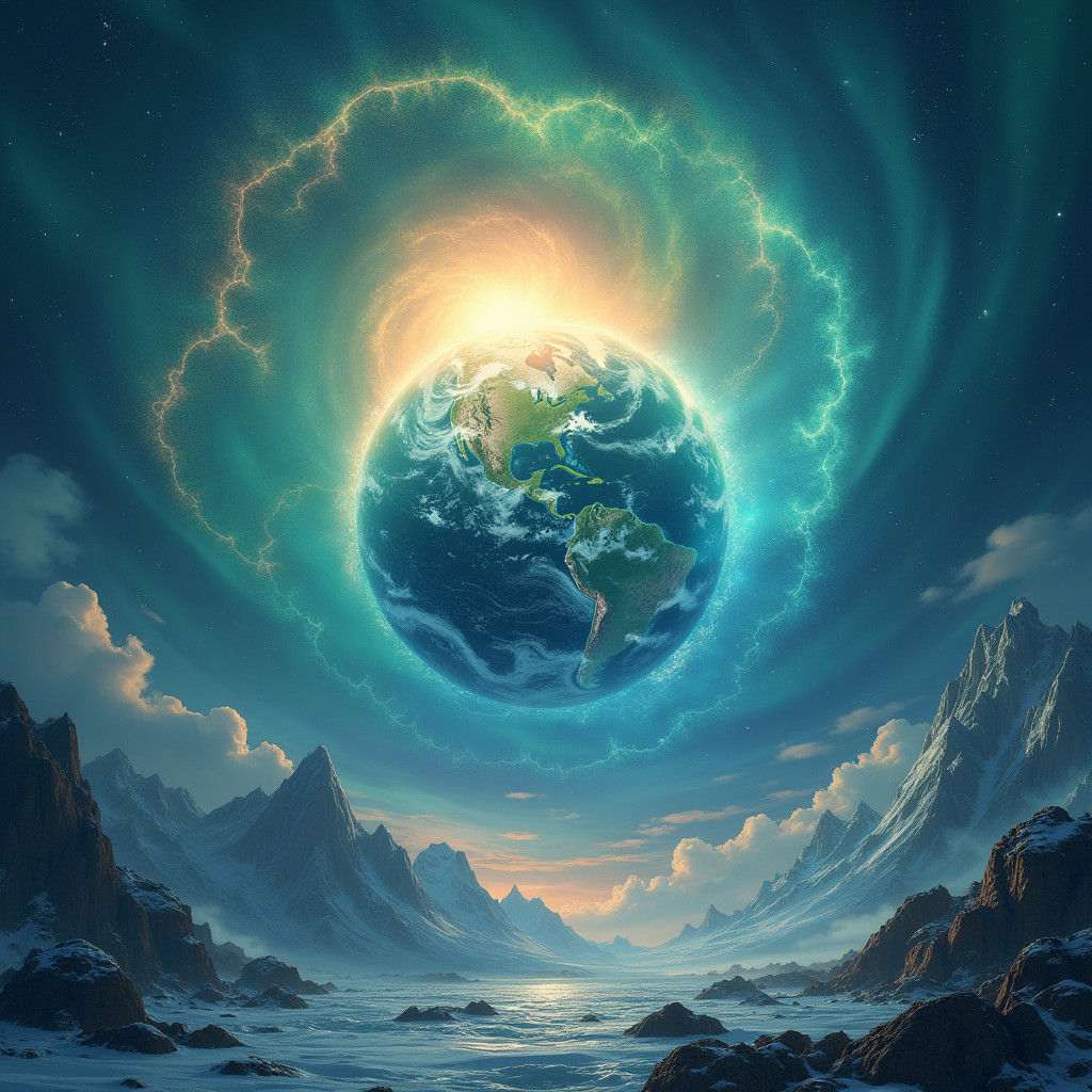Earth's Creation as Fantasy Concept Art