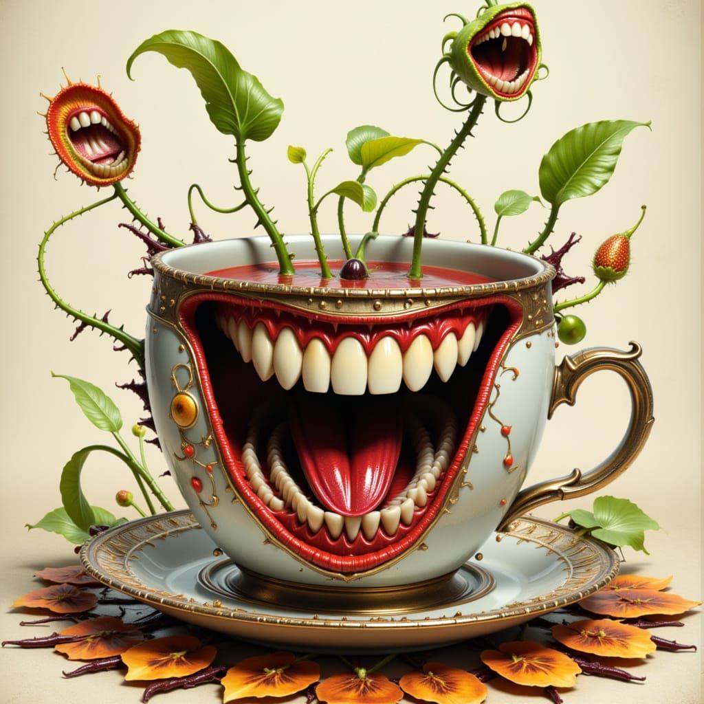 Teacup with a Mad Smile