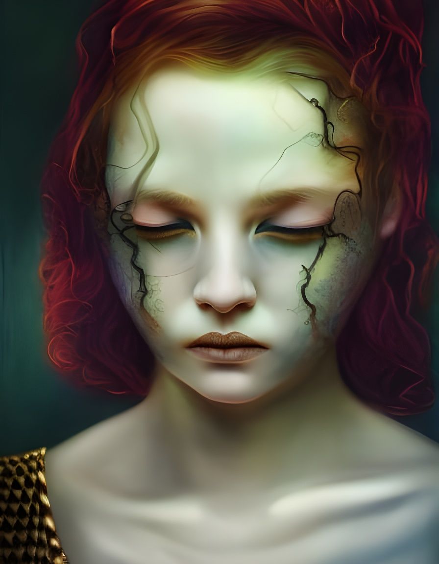 Epic Exploding Witch in Cinematic Style