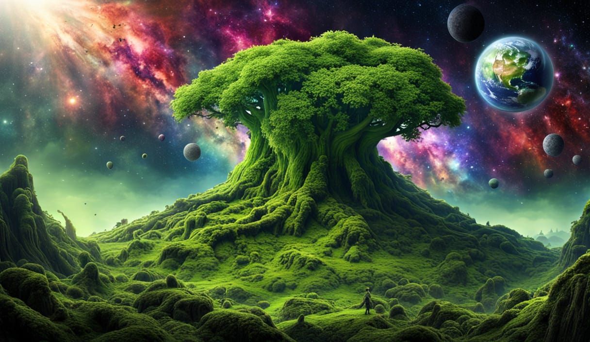 Galactic Mossy Earthscape in Hyper Dimension