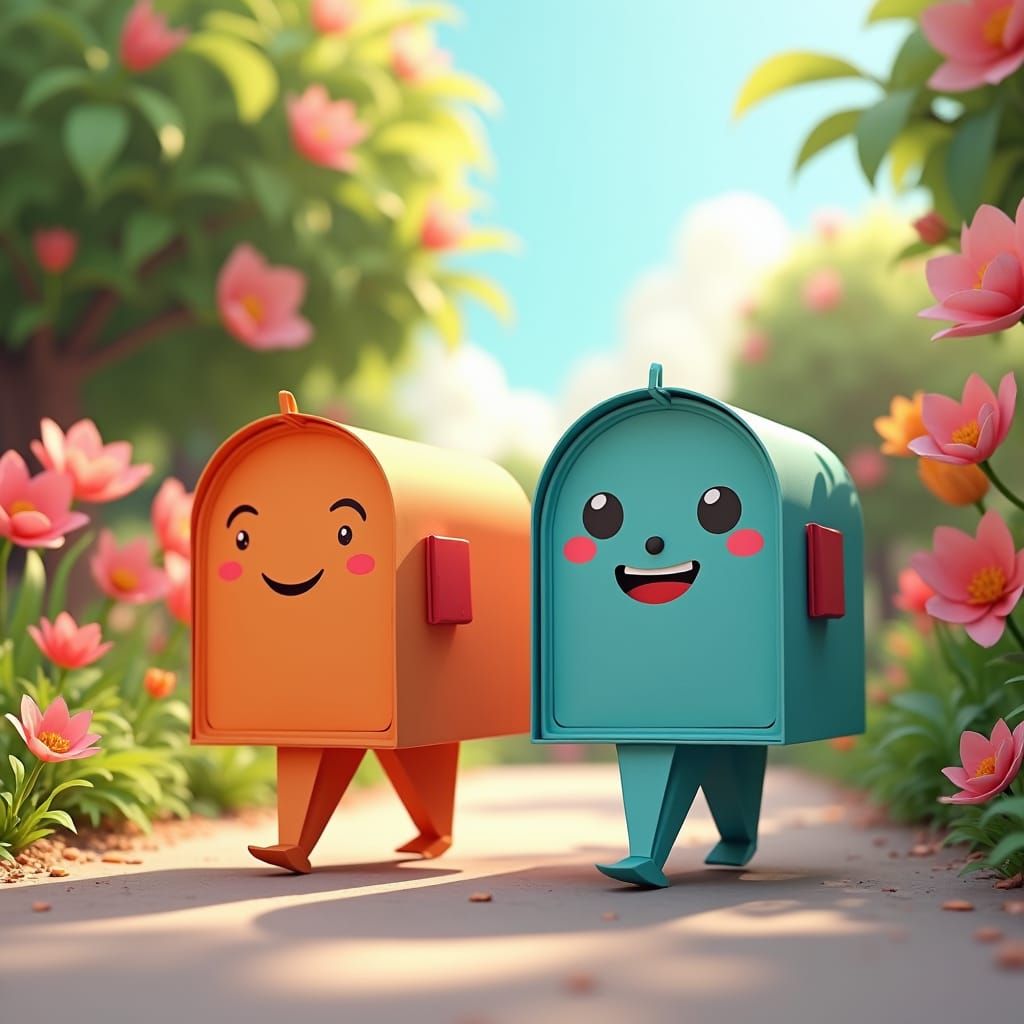 Origami Mailboxes Stroll Down Blooming Street