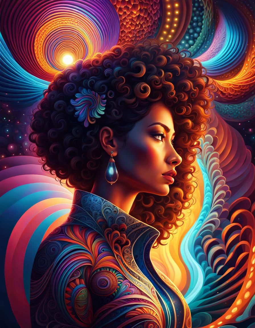 Contemplative Person with Lightbulb Mind: Hyperrealistic Art