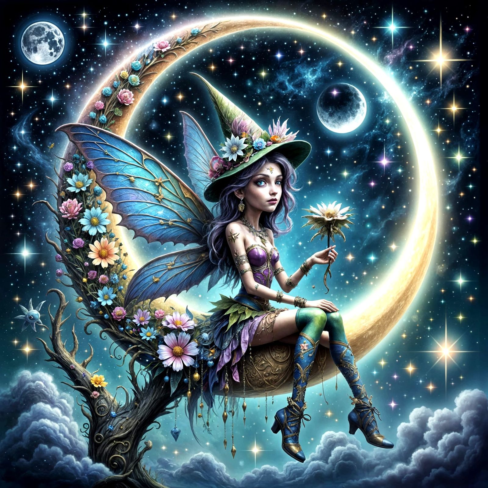 <lora:Moony:1.0> <lora:Fairy Punk:1.0>