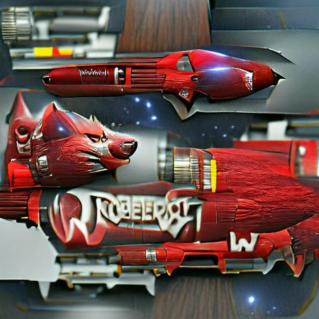 Werewolf and Red Rocket: AI Generated Image